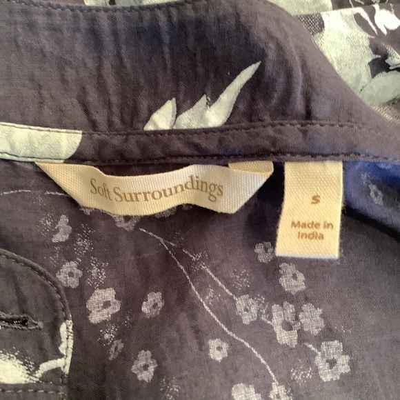 Soft Surroundings Floral Blue Floral Tunic Size Small - Picture 7 of 9